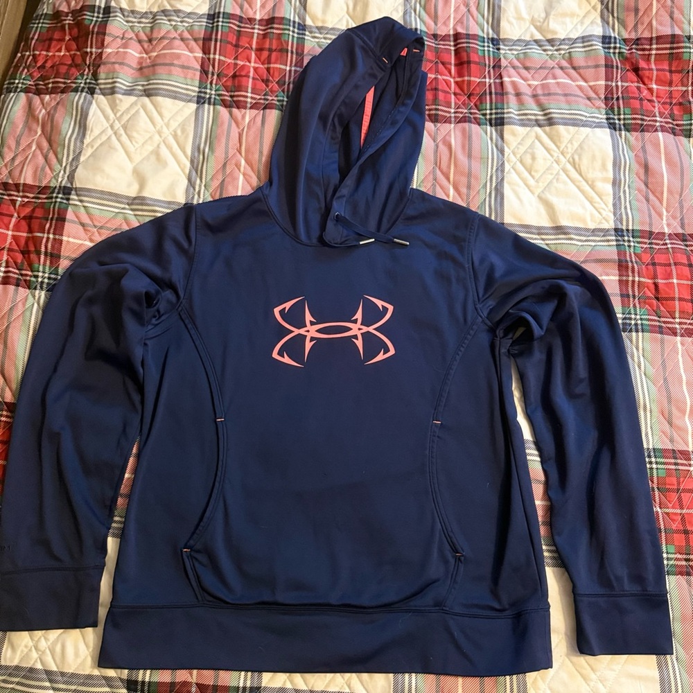 Women’s Large Under Armour fishing storm1 Navy Hoodie